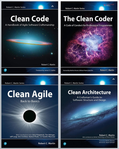 Clean Code+The Clean Coder+Clean Architecture+Clean Agile. Robert C. Martin(Комплект книг) Clean Code+The Clean Coder+Clean Architecture+Clean Agile. Robert C. Martin(Комплект книг)