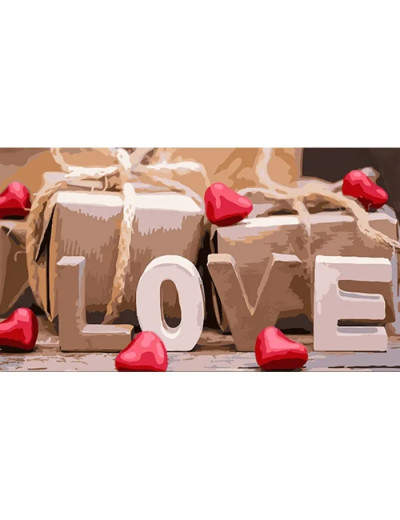 Картина за номерами Strateg LOVE розміром 50х25 см (WW188) Картина за номерами Strateg LOVE розміром 50х25 см (WW188)