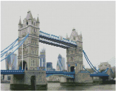 Алмазна мозаїка Strateg ПРЕМІУМ Лондонський Tower Bridge 40х50 см FA40841