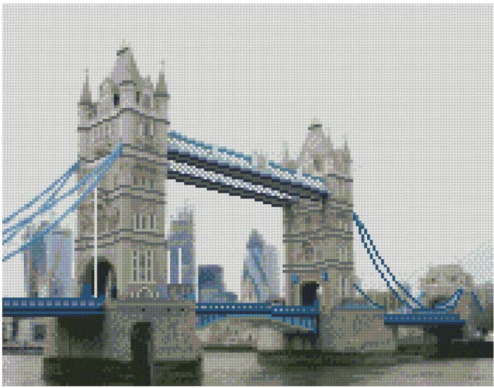 Алмазна мозаїка Strateg ПРЕМІУМ Лондонський Tower Bridge 40х50 см FA40841